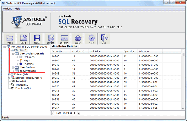 Open MDF SQL Server Database 6.0